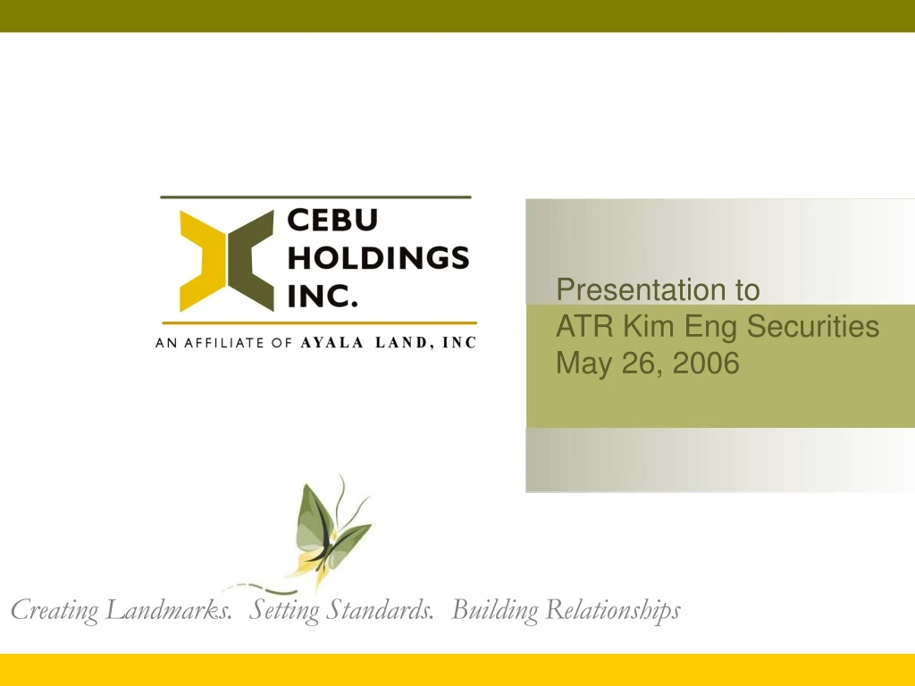 presentation to atr kim eng securities may 26 2006