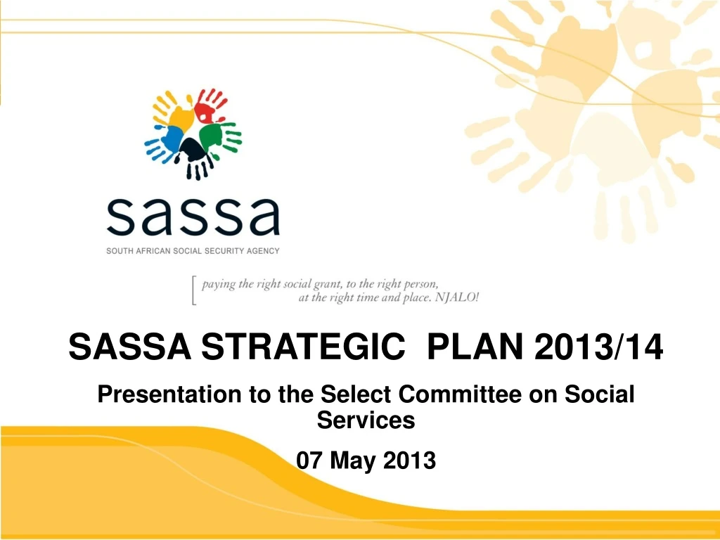 sassa strategic plan 2013 14 presentation