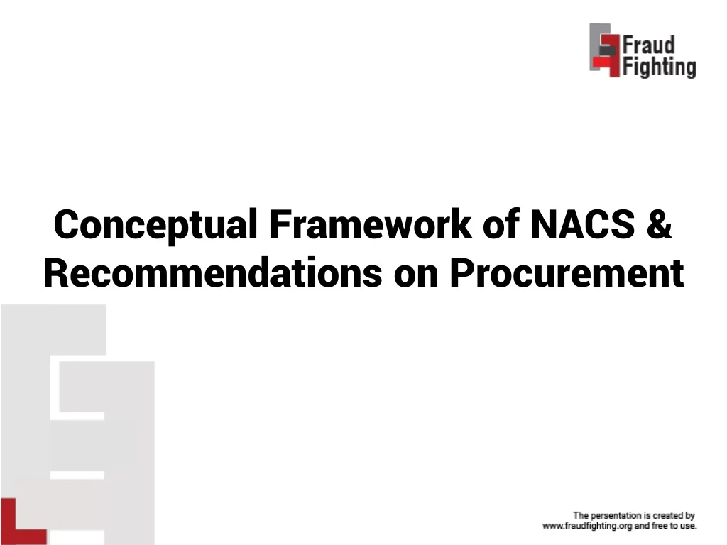 conceptual framework of nacs recommendations on procurement