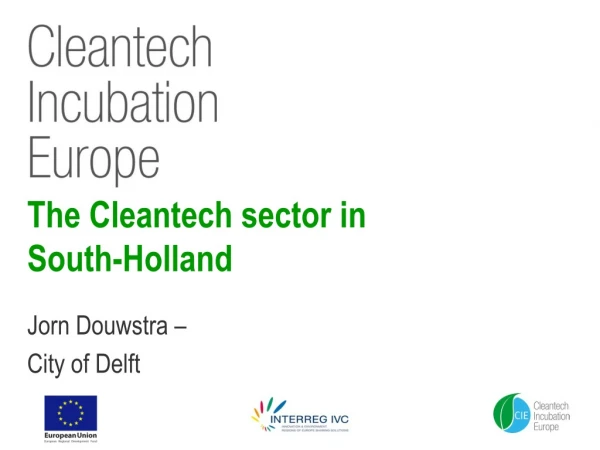The Cleantech sector in  South-Holland
