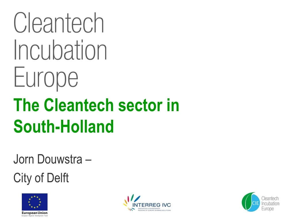 the cleantech sector in south holland