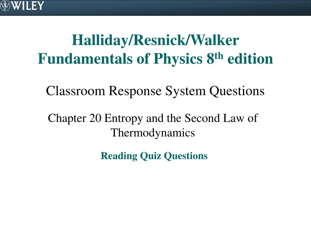 halliday resnick walker fundamentals of physics