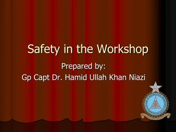 Safety in the Workshop