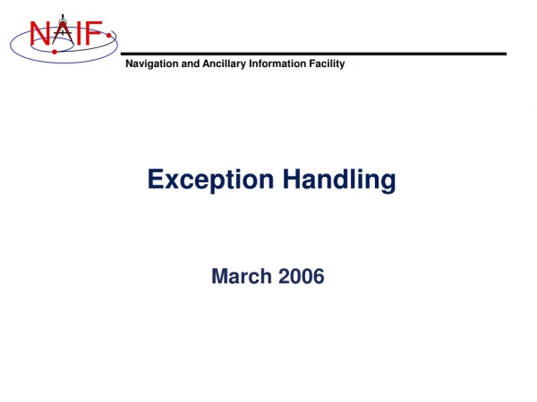 Exception Handling