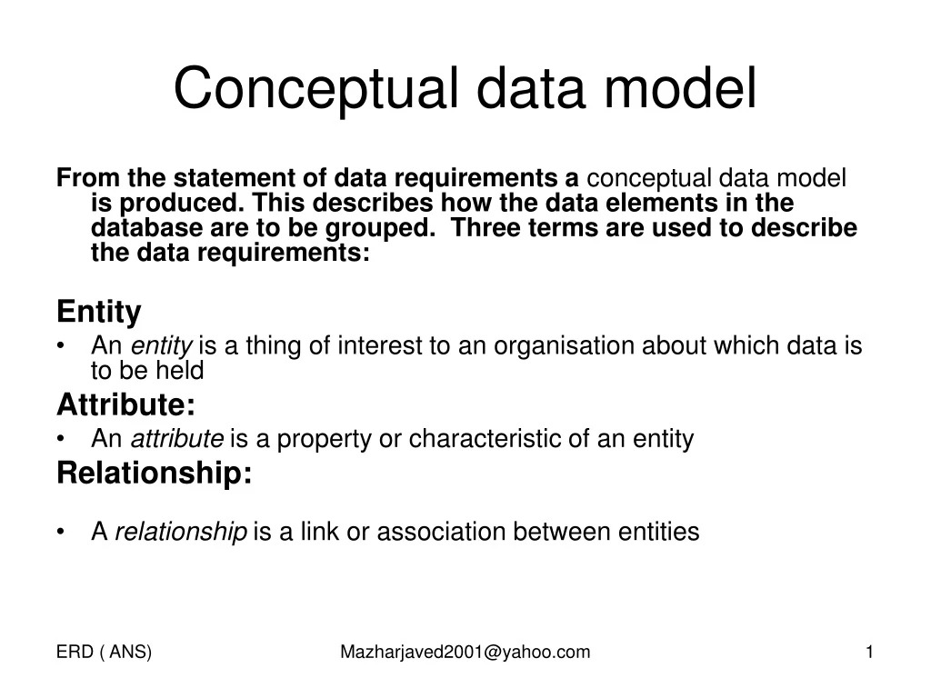 conceptual data model