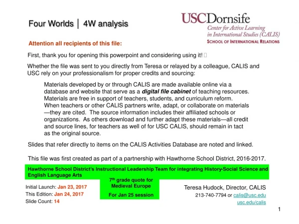 Four Worlds  │  4W analysis