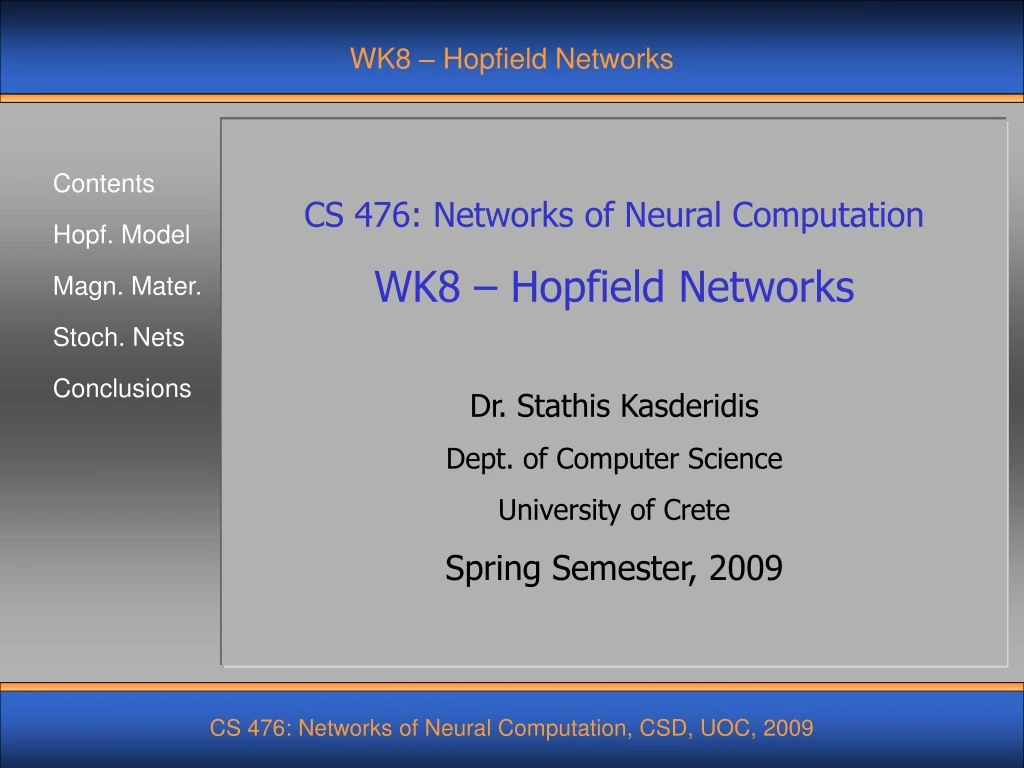 wk8 hopfield networks