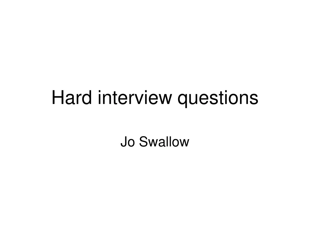 hard interview questions