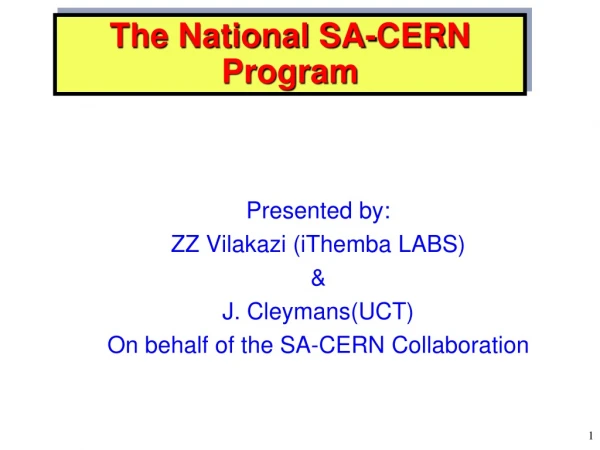 The National SA-CERN Program