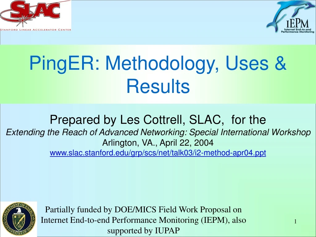 pinger methodology uses results