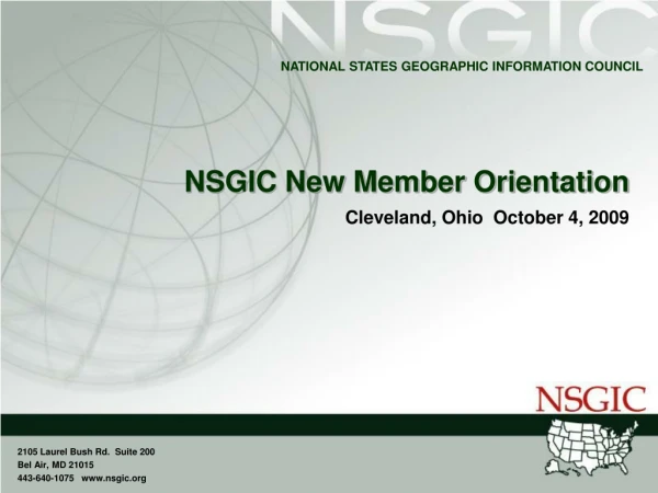 NSGIC New Member Orientation