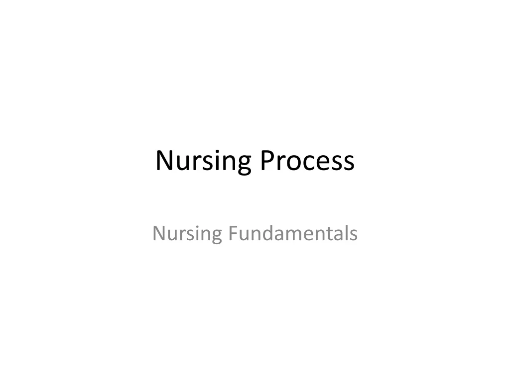 nursing process