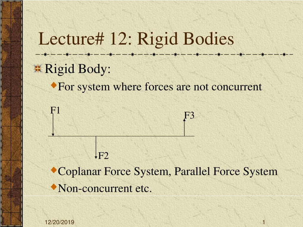 lecture 12 rigid bodies