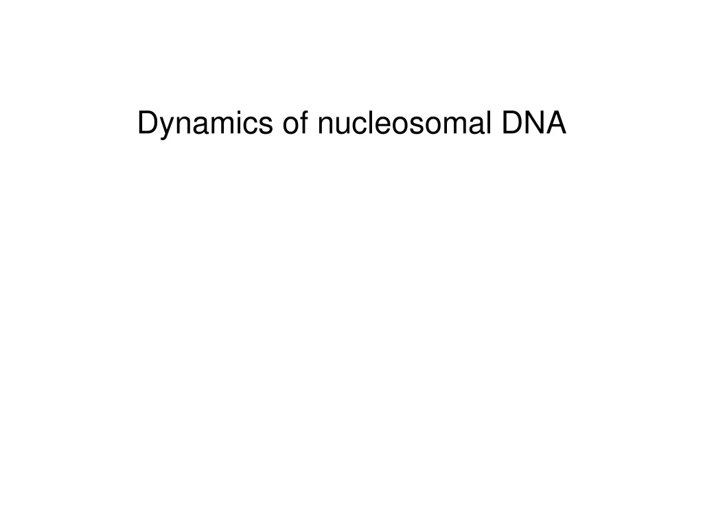 dynamics of nucleosomal dna