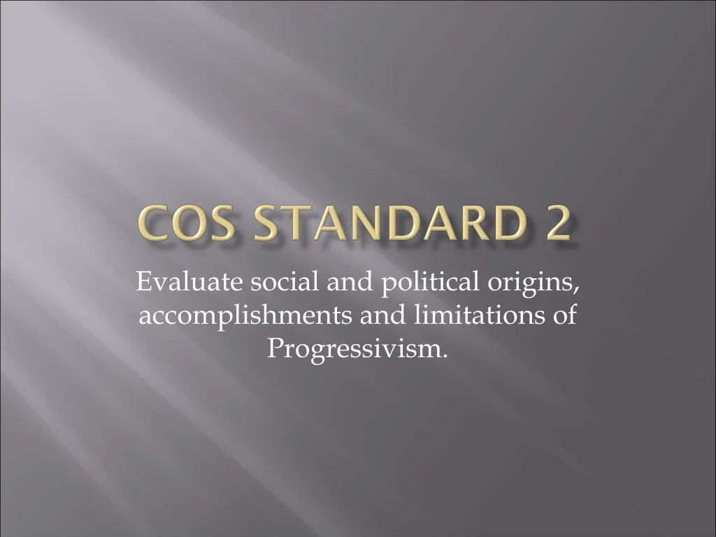 cos standard 2