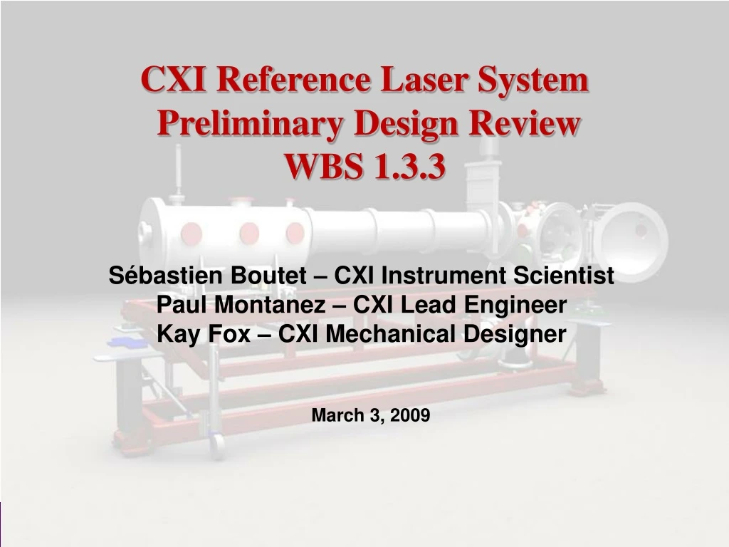 cxi reference laser system preliminary design