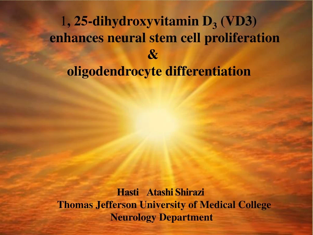 1 25 dihydroxyvitamin d 3 vd3 enhances neural