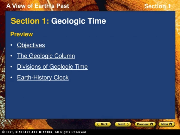 Section 1:  Geologic Time