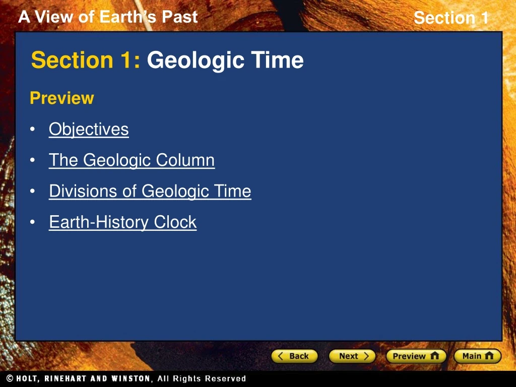 section 1 geologic time