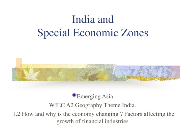 India and  Special Economic Zones