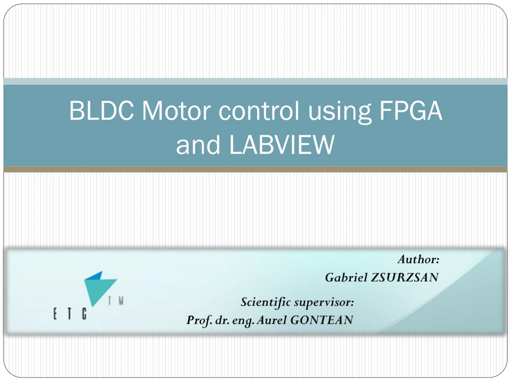 bldc motor control using fpga and labview