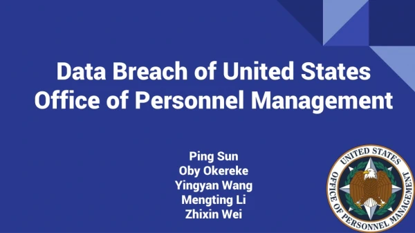 data breach of united states office of personnel management