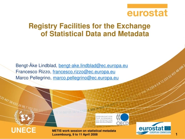 Registry Facilities for the Exchange of Statistical Data and Metadata