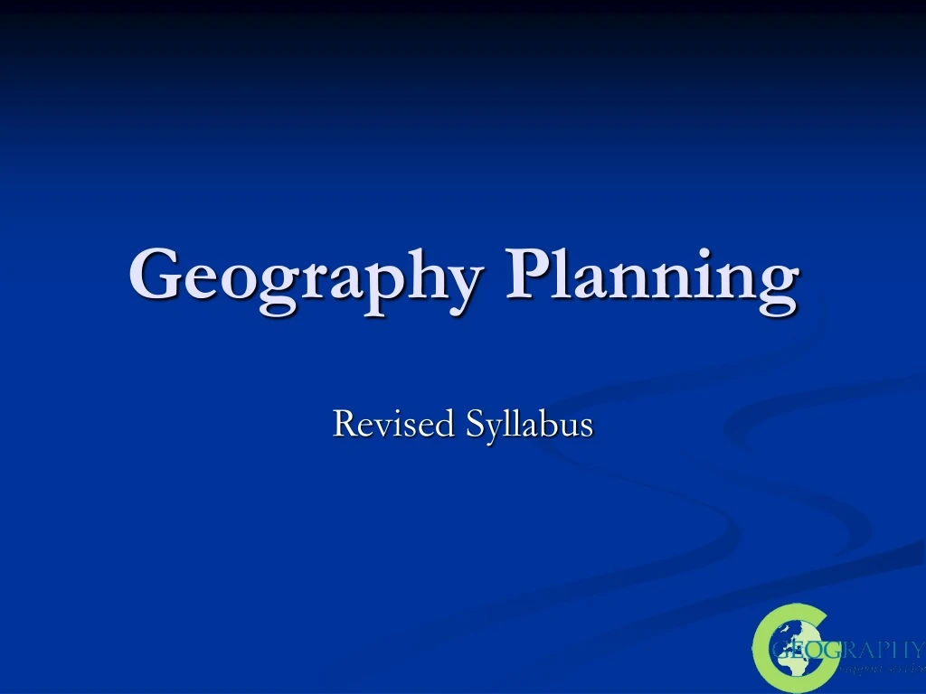 geography planning