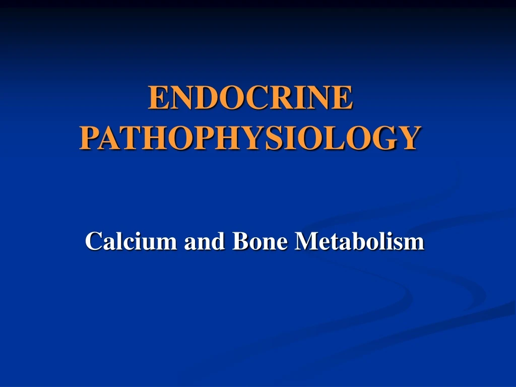 endocrine pathophysiology