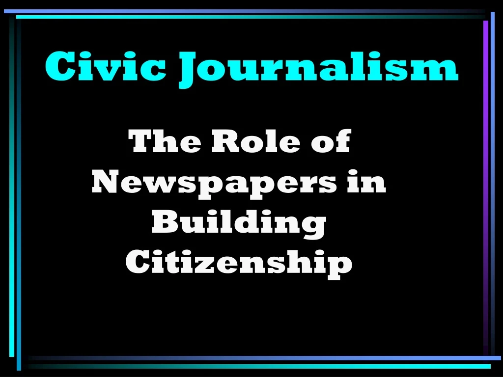 civic journalism