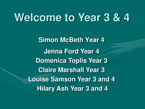 Simon McBeth Year 4