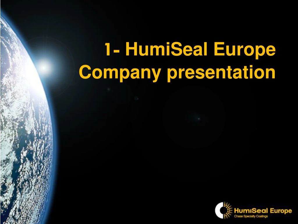 1 humiseal europe company presentation