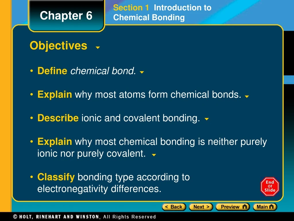 section 1 introduction to chemical bonding