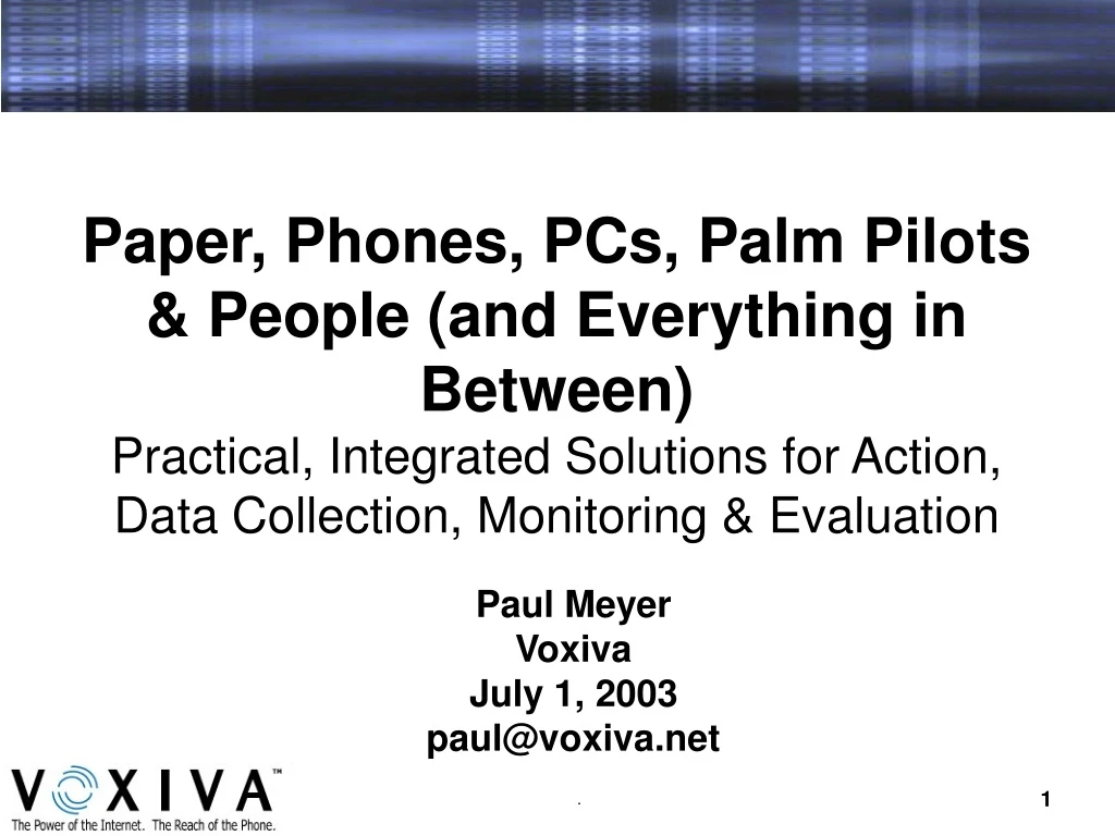 paper phones pcs palm pilots people