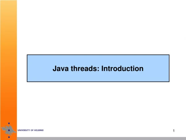 Java threads: Introduction