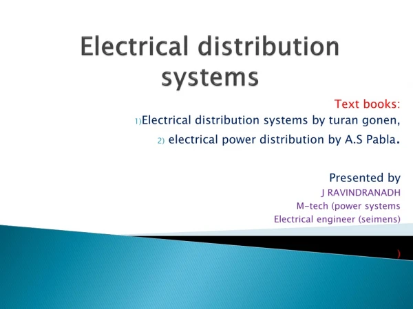 Electrical distribution systems