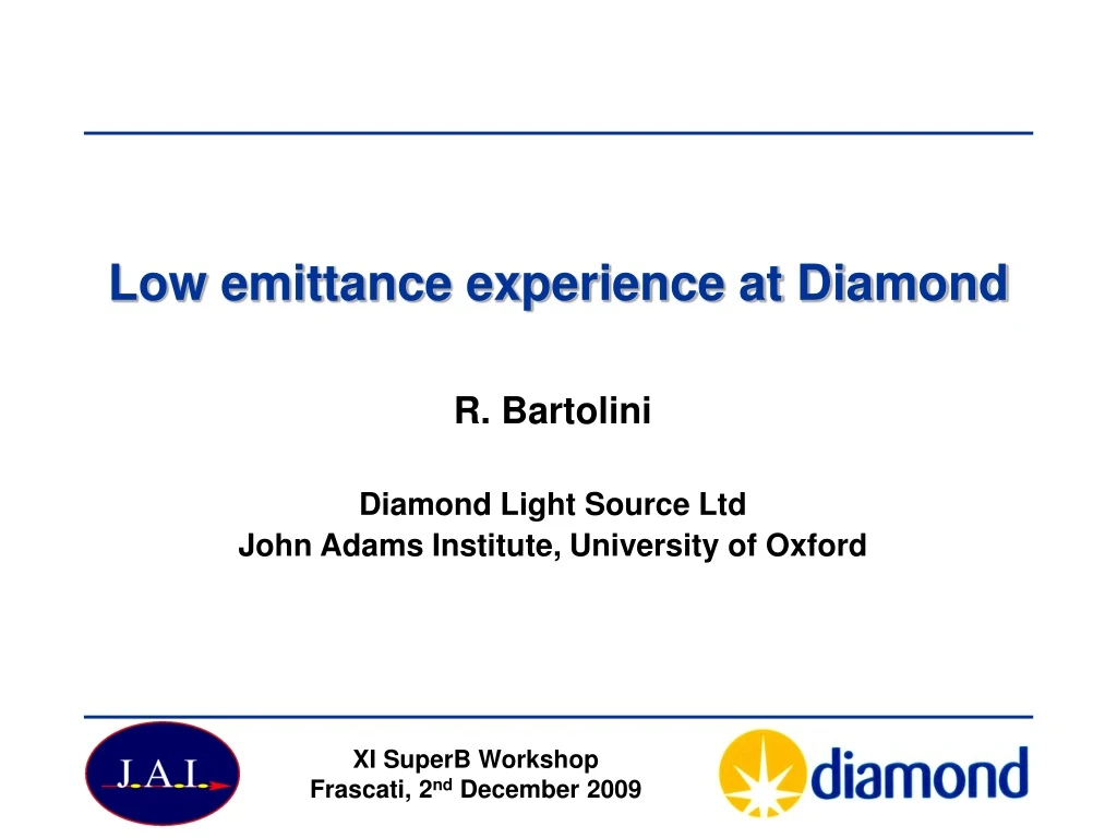 low emittance experience at diamond