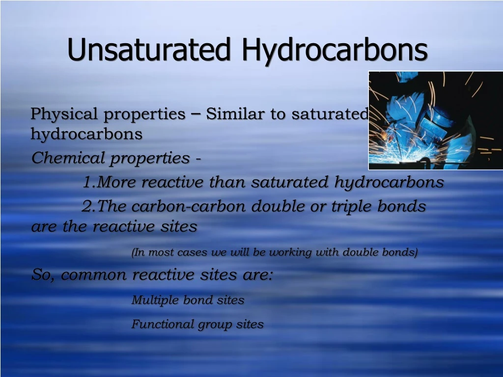 unsaturated hydrocarbons