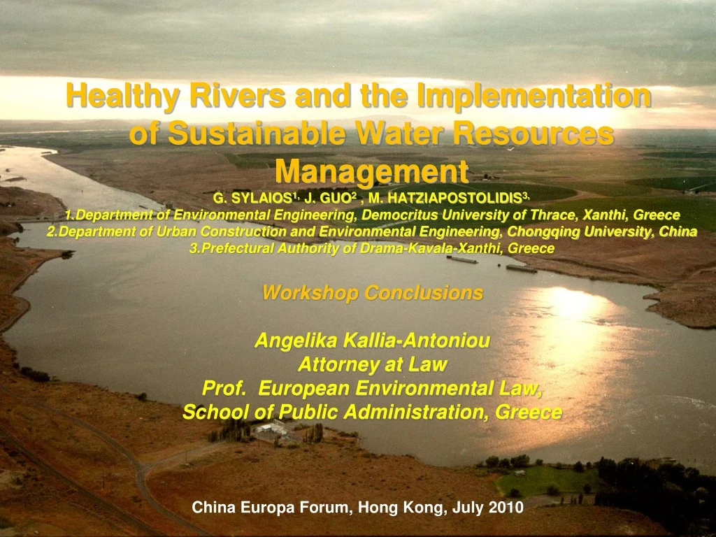 healthy rivers and the implementation