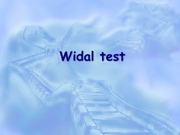 Widal test