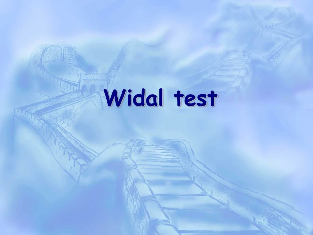 widal test