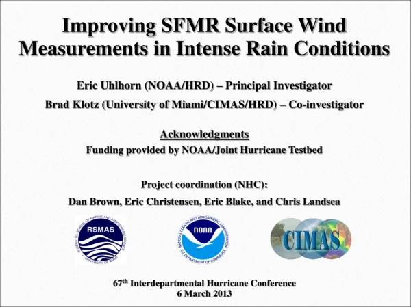 Improving SFMR Surface Wind Measurements in Intense Rain Conditions