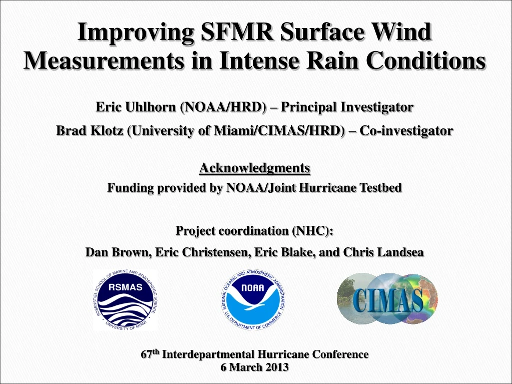 improving sfmr surface wind measurements