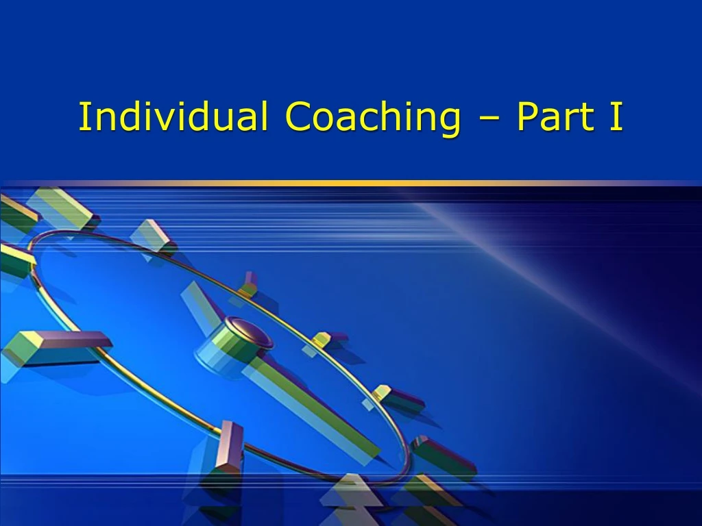 individual coaching part i
