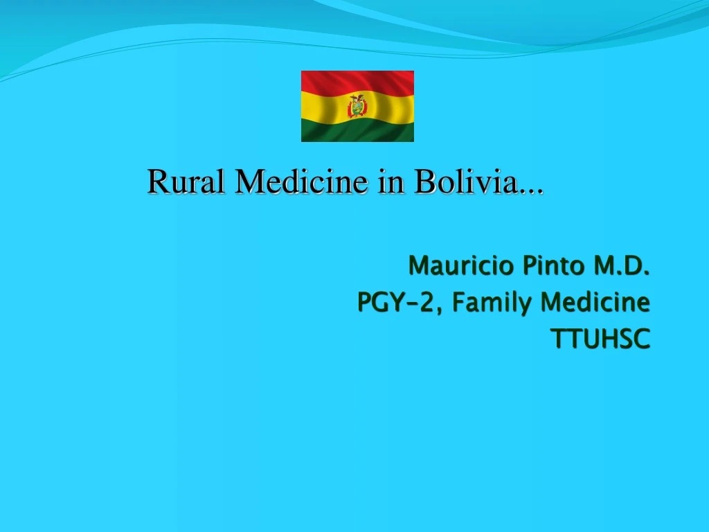 rural medicine in bolivia