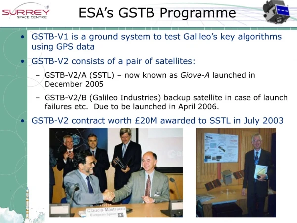 ESA’s GSTB Programme