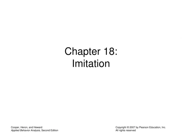 Chapter 18: Imitation