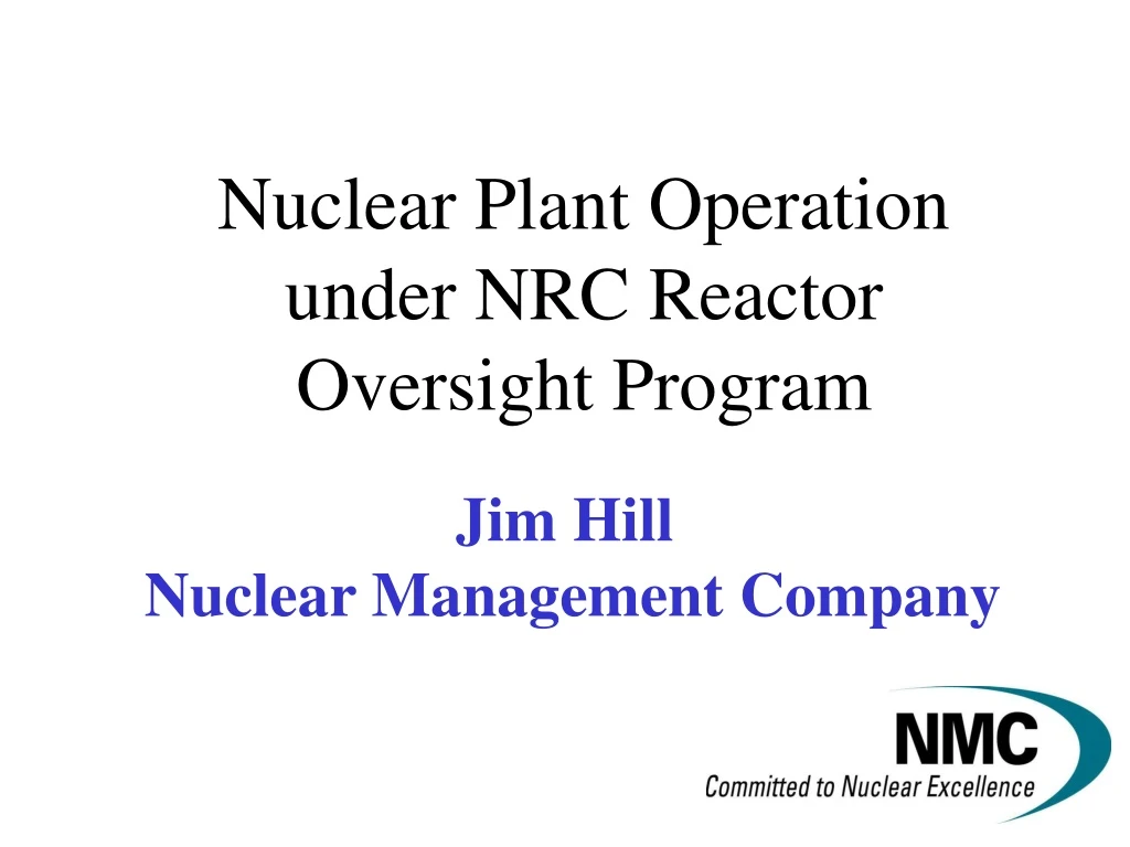 jim hill nuclear management company