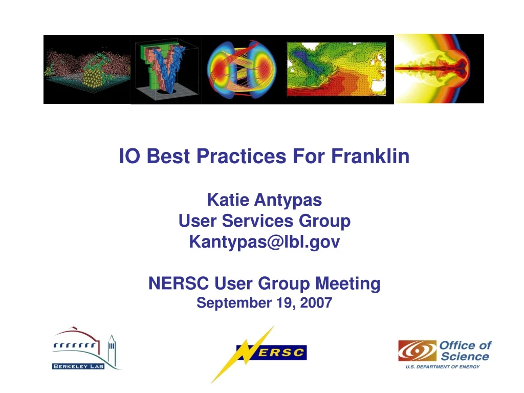 io best practices for franklin katie antypas user