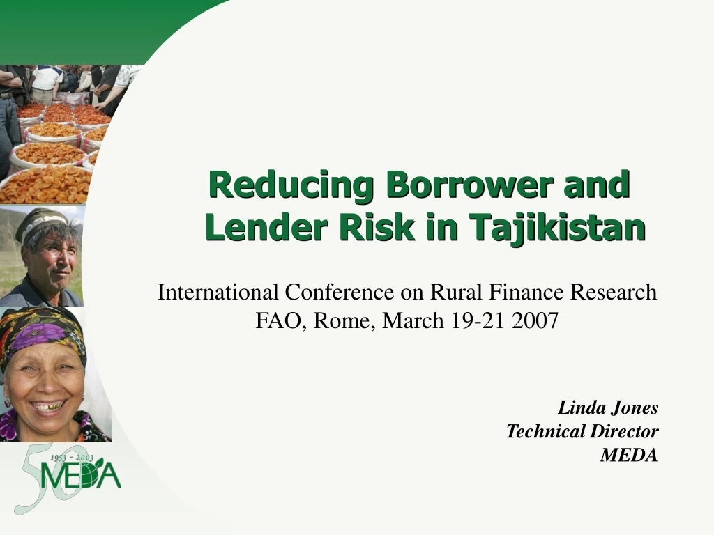 reducing borrower and lender risk in tajikistan